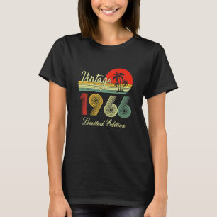 Camiseta Gifts Vintage 1966 Limited Edition, com 56 anos