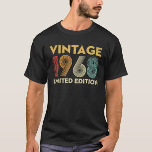 Camiseta Gifts Vintage 1968 Limited Edition, com 54 anos