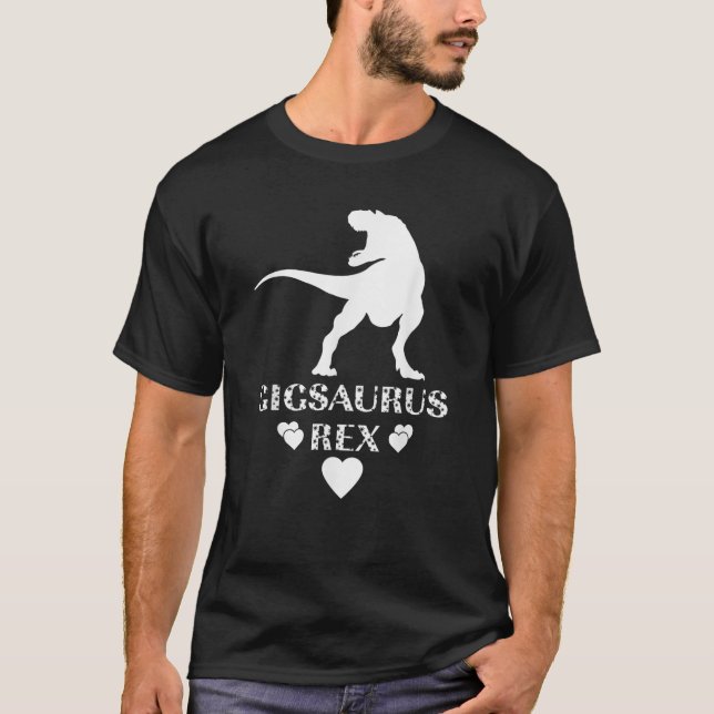 Camiseta Gig Gigsaurus Rex Dinossaur Dia da Mãe Presente (Frente)