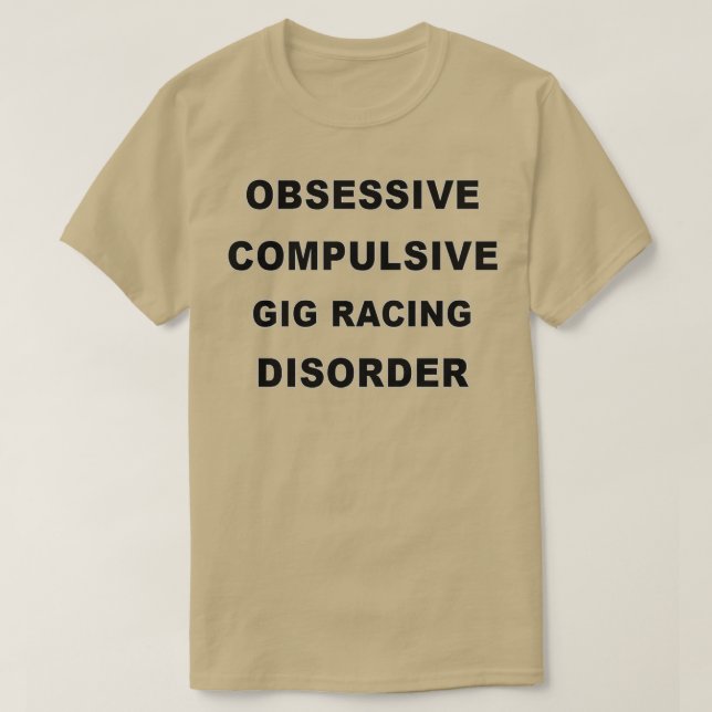 Camiseta Gig Racing Gift Engraçado Para Homens 1 (Frente do Design)