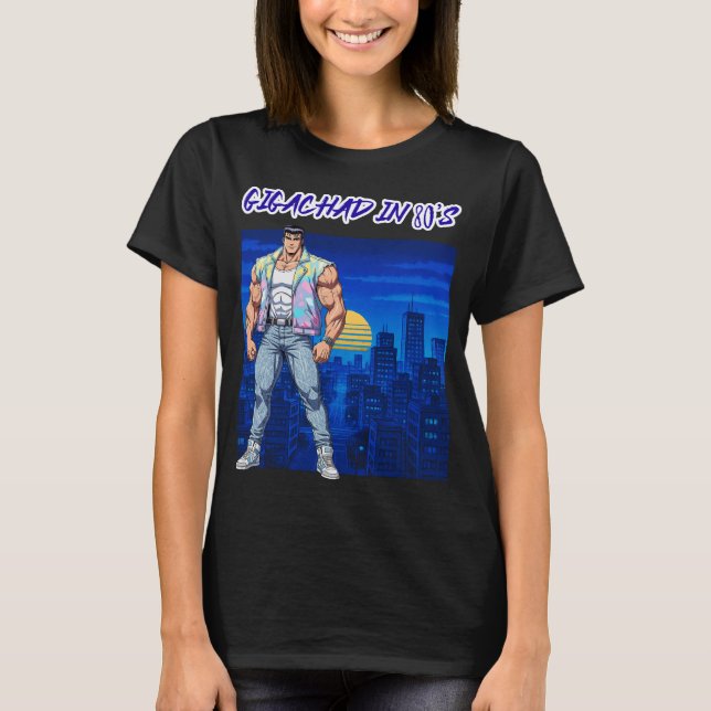 CAMISETA GIGACHAD NOS ANOS 80 (Frente)
