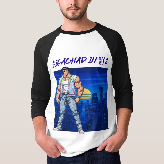 CAMISETA GIGACHAD NOS ANOS 80 (Frente)