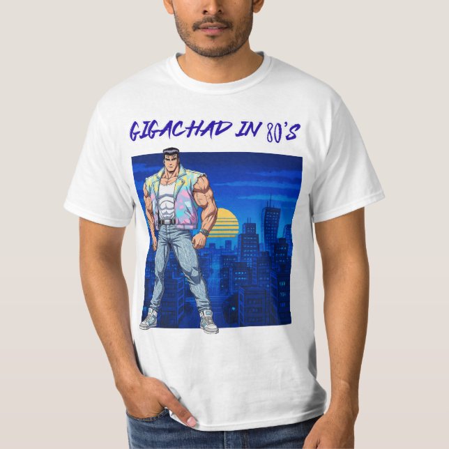 CAMISETA GIGACHAD NOS ANOS 80 (Frente)