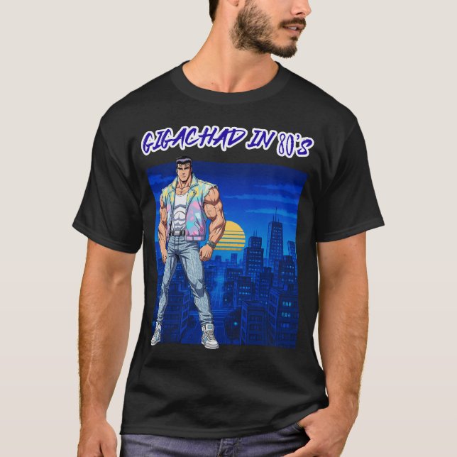 CAMISETA GIGACHAD NOS ANOS 80 (Frente)