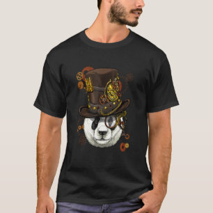 Camiseta Gigante Panda Urso Mecânico Anima Gótico Steampunk