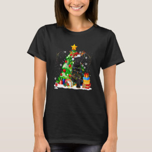 Camiseta Gigante Schnauzer Reindeer Cachorro das Luzes de N