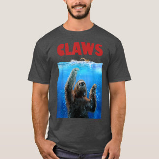 Camiseta Gigante Sloth Terrorizando Nadador, Cuidado com as