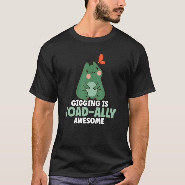 Camiseta Gigging É Um Sapo Incrível Capturando 1 (Frente)