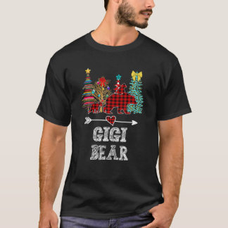 Camiseta Gigi Bear Christmas Pajama Red Xadrez Buffalo