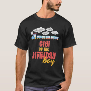 Camiseta Gigi Birthday Boy Train Sou 2 Chugga de dois anos