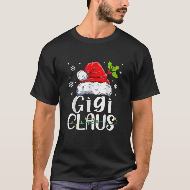 Camiseta Gigi Claus Christmas Pajama Family Matando Xmas S (Frente)