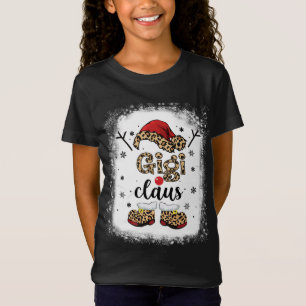 Camiseta Gigi Claus Correspondendo Família Natal Pijama Gra