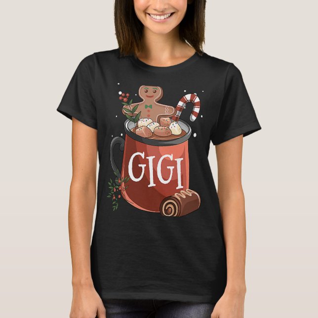 Camiseta Gigi Cocoa Mug Gingerbread Cookie Xmas Christmas H (Frente)