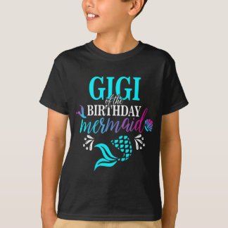 Camiseta Gigi Da Família Aniversário De Sereias