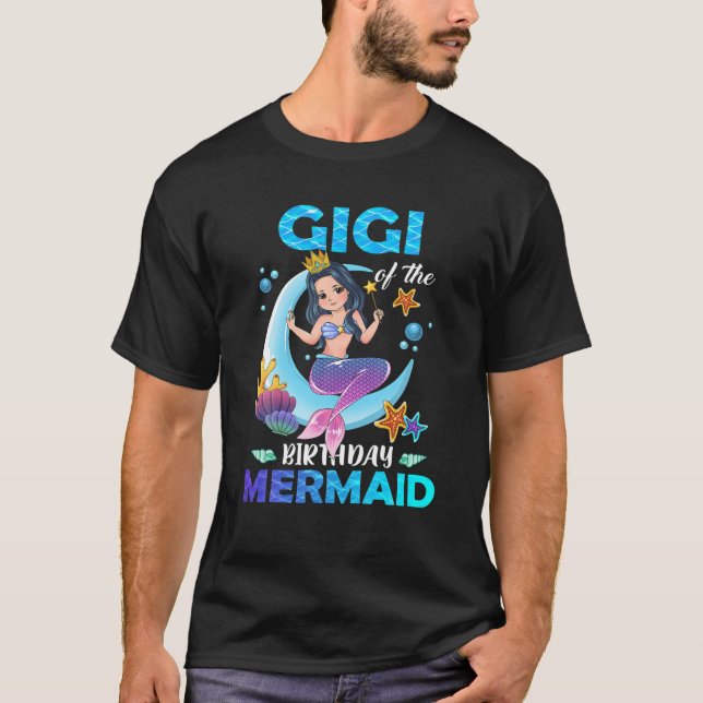 Camiseta Gigi Da Família Aniversário De Sereias (Frente)