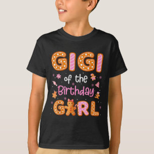 Camiseta Gigi Da Família de Biscoito de Gengibre da Menina 