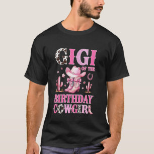 Camiseta Gigi Da Festa de Aniversário do Rodeio da Cowgirl 