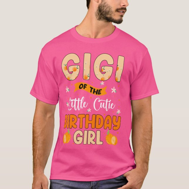 Camiseta Gigi da Garota Cutie de Aniversário Doce Um O (Frente)