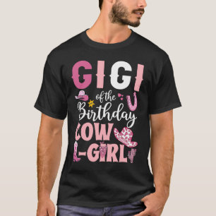Camiseta Gigi Do Aniversário Cowgirl Rodeo Party B Day Gir
