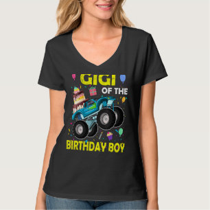 Camiseta Gigi Do Birthday Boy Monster Truck Birthday Gi