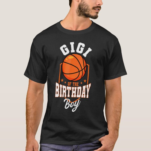 Camiseta Gigi Do Poço De Basquete De Birthday Boy Par (Frente)