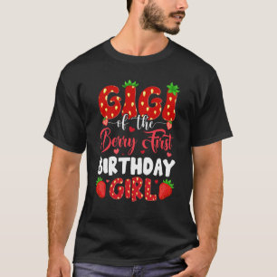 Camiseta Gigi Do Primeiro Aniversário Da Garota Strawberr