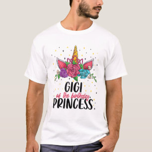 Camiseta Gigi do Unicórnio da Menina de Aniversário Festa d