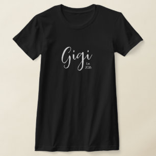 Camiseta Gigi Estabelecida Escrita Branca