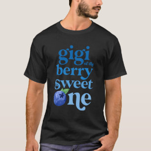 Camiseta Gigi First Birthday Berry Sweet One Blueberry 1 Ru