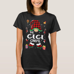 Camiseta Gigi Gnomo Buffalo Xadrez Red Matching Family Chri