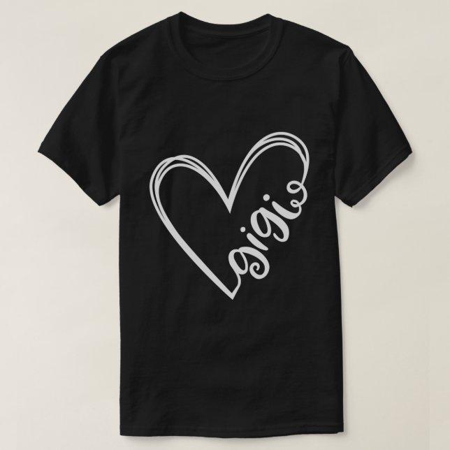 Camiseta Gigi Heart Avó Women For Christmas Mthers Da (Frente do Design)