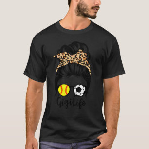 Camiseta Gigi Life Coque Desgrenhado Engraçado Futebol Soft