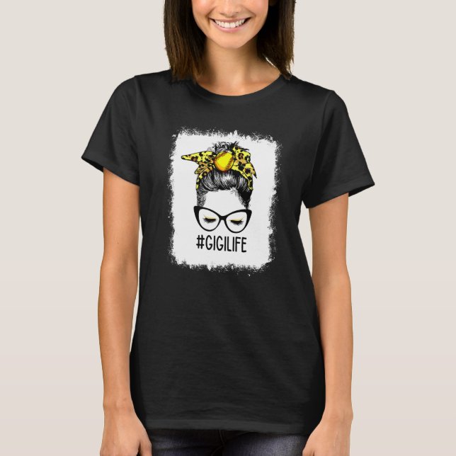 Camiseta Gigi Life Leopard Messy Bun Moth (Frente)