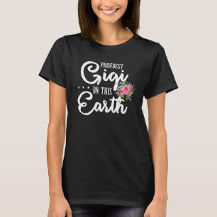 Camiseta Gigi Mais Orgulhoso Da Terra, Gigi, Moa Floral Ros