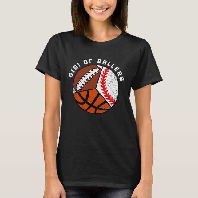 Camiseta Gigi Of Ballers Baseball Basketball Football Gigi (Frente)