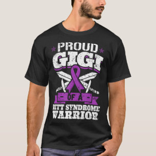 Camiseta Gigi Orgulhoso De Um Guerreiro Da Síndrome De Rett