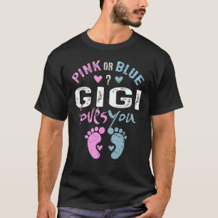 Camiseta Gigi rosa ou azul ama vovó para vovô