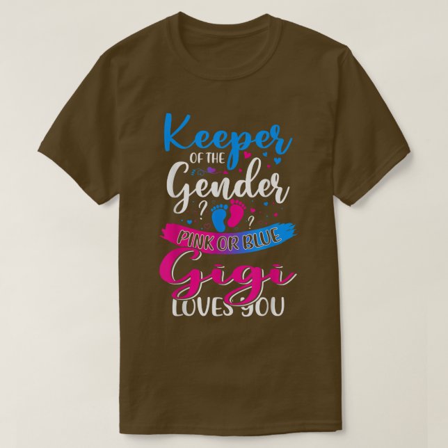 Camiseta Gigi Rosa Ou Azul Te Ama Mantendo O Gênero Reveal  (Frente do Design)
