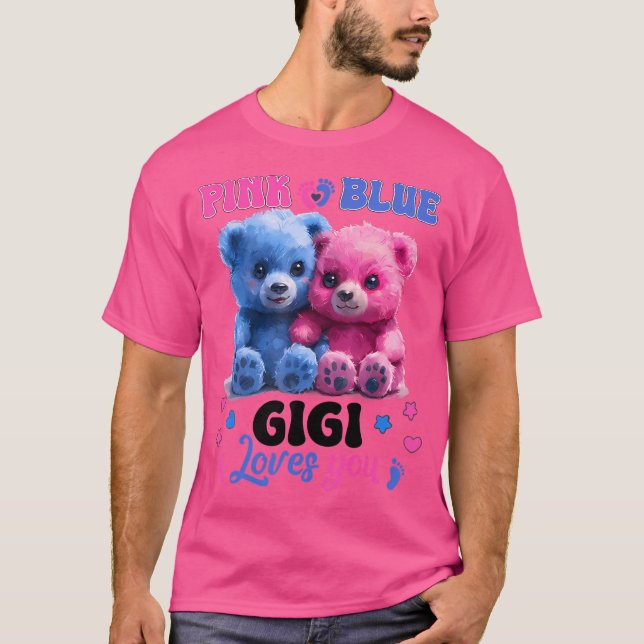 Camiseta Gigi Rosa Ou Azul Te Ama Um Bebê Bonito (Frente)