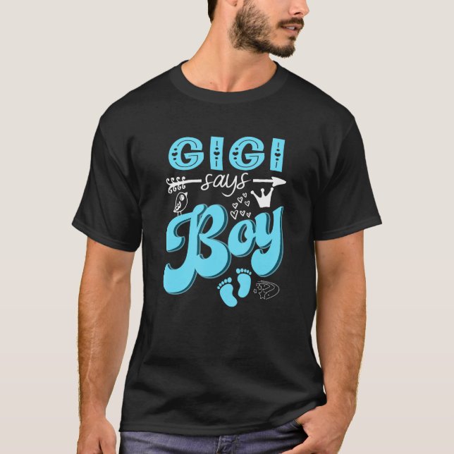 Camiseta Gigi Says Boy Keeper Of The Gender Reveal Party (Frente)