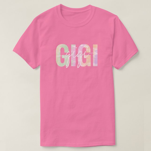Camiseta Gigi Tie Dye com nomes de netos (Frente do Design)