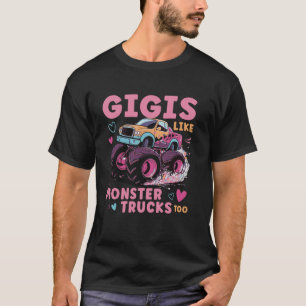 Camiseta Gigis Gosta de Caminhões Monstros Caminhão Monstro