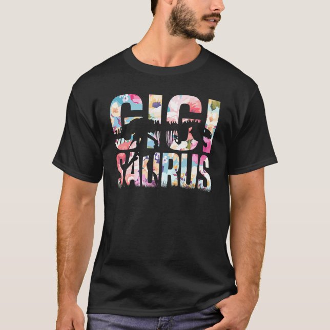 Camiseta Gigisaurus Rex Avó Dinossauro Rex Gigi Saurus (Frente)
