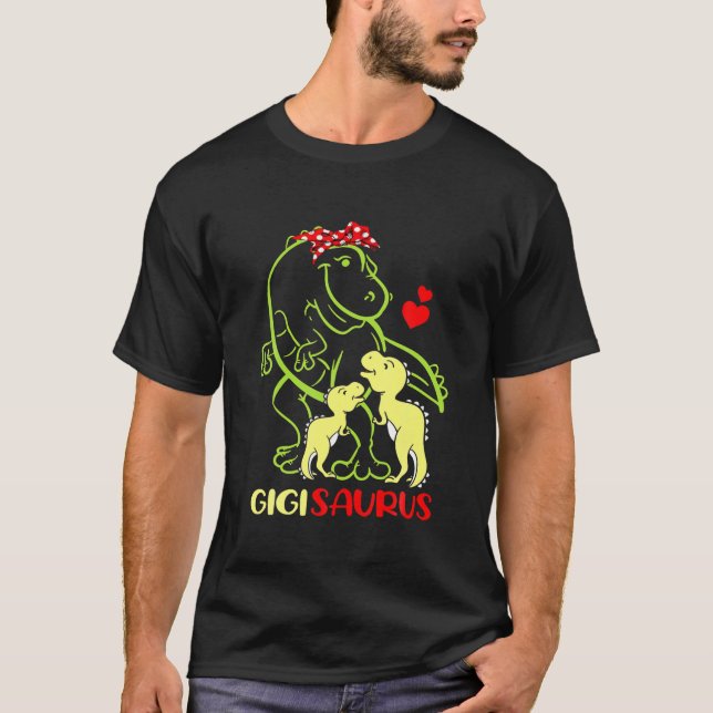 Camiseta Gigisaurus T Rex Dinosaur Gigi Saurus Familiares (Frente)
