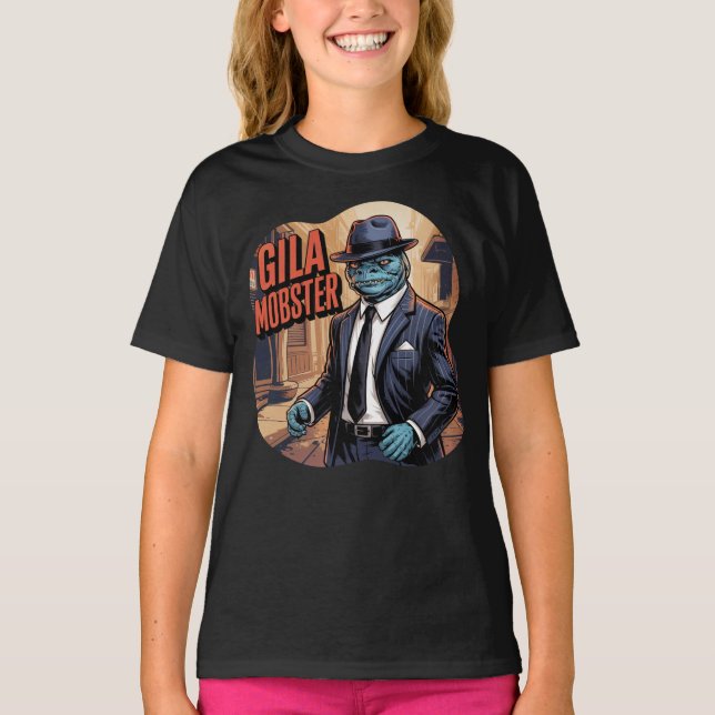 Camiseta Gila Mobster Ilustração Combo Criatura Funny (Frente)