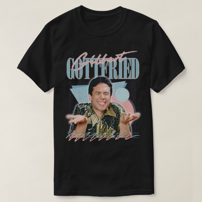 Camiseta Gilbert Gottfried Retro Fan Art Design (Frente do Design)