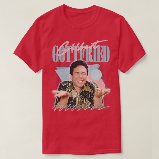 Camiseta Gilbert Gottfried Retro Fan Art Design (Frente do Design)