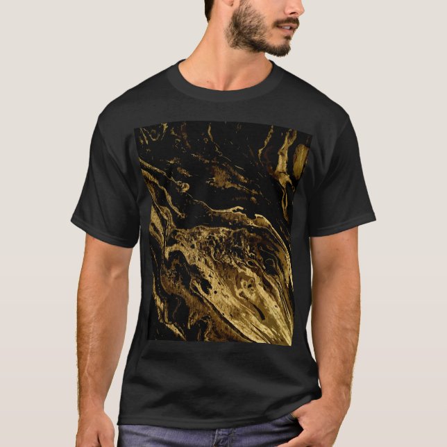 Camiseta Gilded Elegance: A Esplêndida Magia de Marbling (Frente)