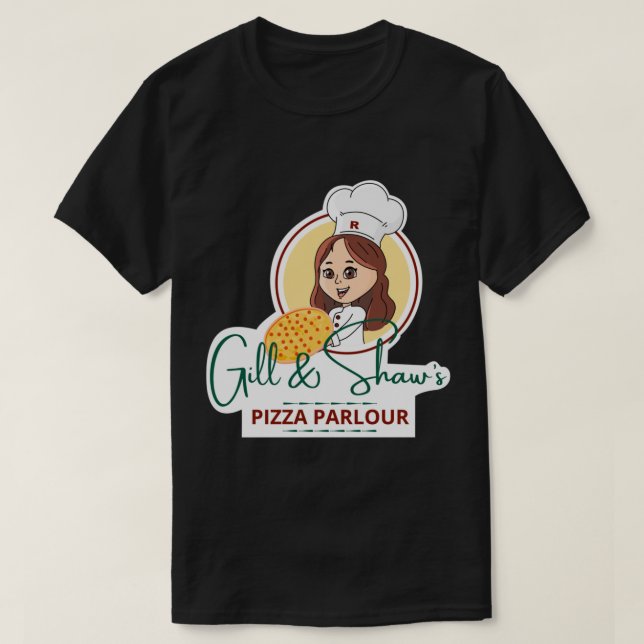 Camiseta Gill _amp_ Shaw_s Pizza Parlor (Frente do Design)