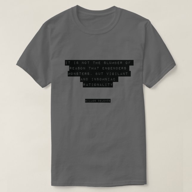 Camiseta Gilles Deleuze Cotação 1 (Frente do Design)
